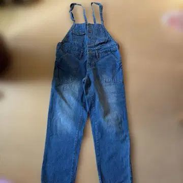 데님 블루 버튼 달린 살로펫