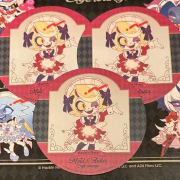 해즈빈 호텔 애니메이트 카페 아니카페 특전 코스터 찰리 3장