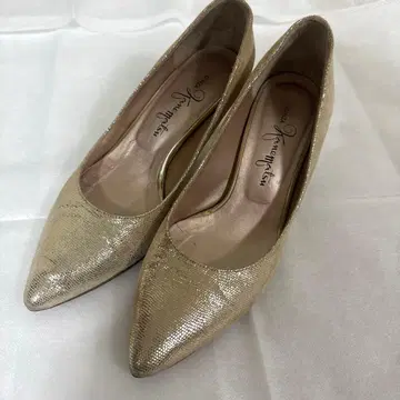 긴자 카네마츠 하이힐 라메 소재 23cm