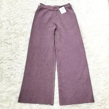 미사용 택 포함 GYDA 제이다 리브 니트 와이드 팬츠 핑크