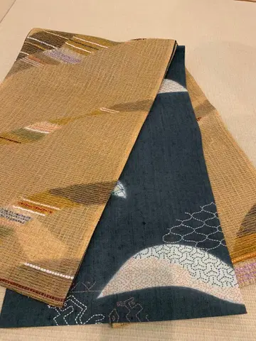 후쿠로 오비 순수 실크  새상품급