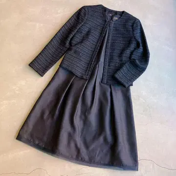 리플렉트 원피스 세트 트위드 자켓 네이비 세레모니 수험