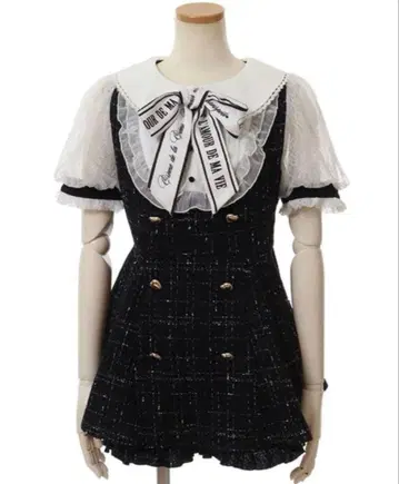 [ LIZLISA ] 프릴 요크 셋업 블랙 셋업