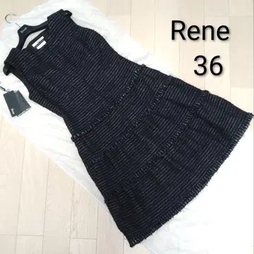 Rene 르네 한정품 정가 8만 영국제 트위드 원피스 36 앞 지퍼