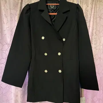 블랙 M 사이즈 더블 브레스트 테일러드 자켓