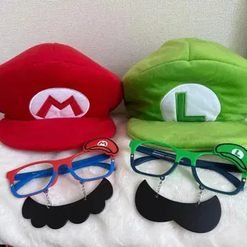 마리오 루이지 모자 안경 세트