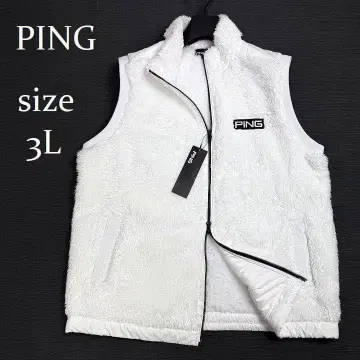 새상품 PING 핑 골프 보아 플리스 풀 집업 베스트 화이트 3L