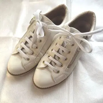 [긴자 카네마츠] 아쿠아 베일 가죽 올웨더 타입 신발 23 화이트