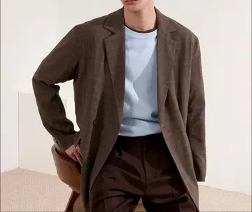 TR 스트레치 수트지 더블 테일러드 자켓 프리 사이즈