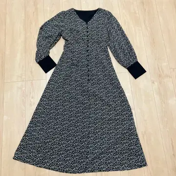 N.Natural Beauty Basic 긴팔 꽃무늬 롱 원피스 S