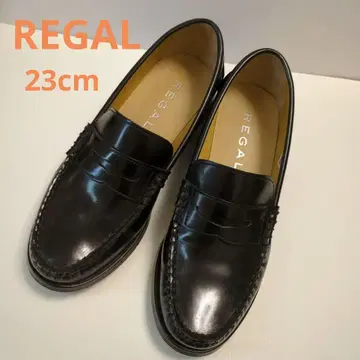 REGAL 블랙 가죽 로퍼 23cm
