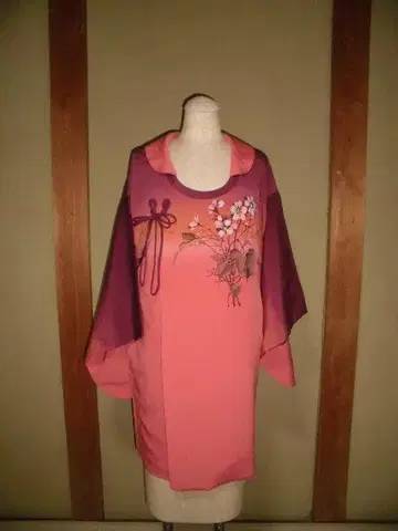 31 미모토 켄 순수 실크 도오기 코트 카라 포함 길이 86cm