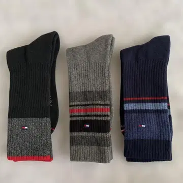 TOMMY HILFIGER 라인 리브 삭스 3족 세트