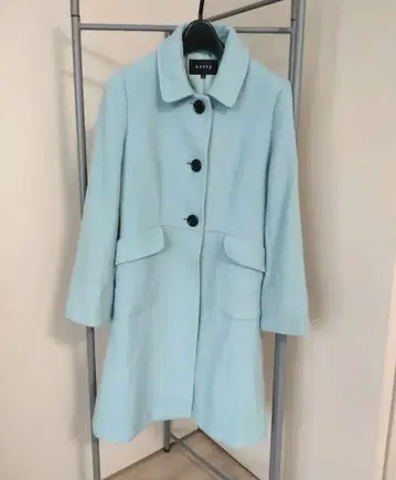 케티 ketty 스텐카라 코트 블루 스카이블루 울 롱 코트