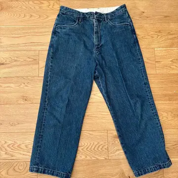 FARAH 스트레이트 레그 데님 다크 블루