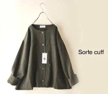 새상품 할인*Sorte cuff 카키*헤링본 노카라 자켓 41