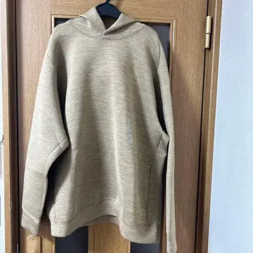 새상품 유니클로 울트라 스트레치 드라이 맨투맨 풀 후드티 내추럴 XL