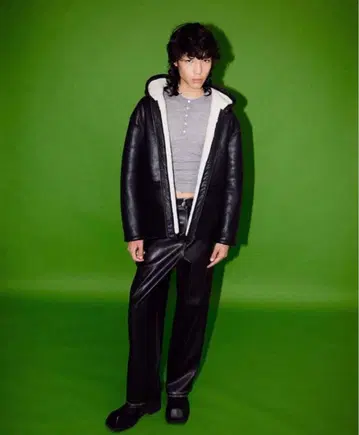 NKNIT Vegan Mouton Hooded Zip Jacket