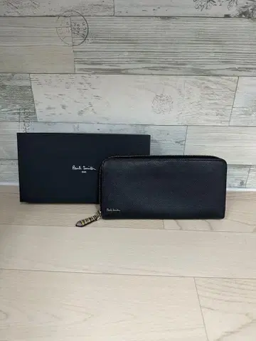 폴스미스 장지갑 라운드 지퍼 사피아노 가죽 블랙