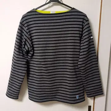 ORCIVAL 보더 무늬 긴팔 T셔츠 그레이/블랙