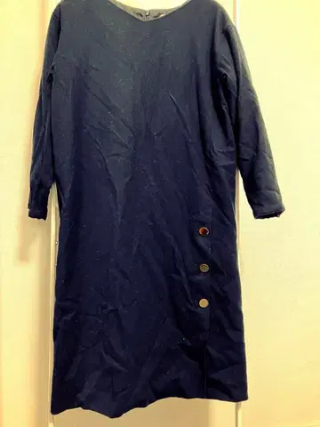 BEAMS HEART 네이비 긴팔 원피스