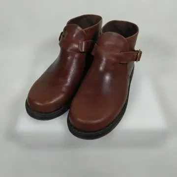 Diu 브라운 가죽 숏부츠 버클 포함 s