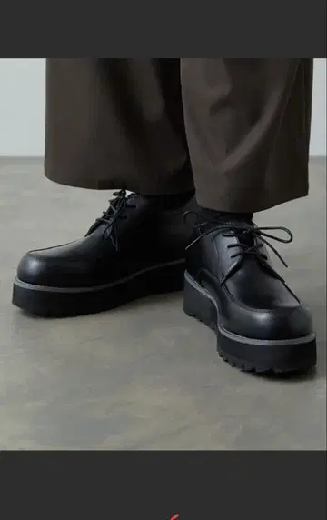 [ clel ] 하이 솔 샤크 더비 슈즈 M