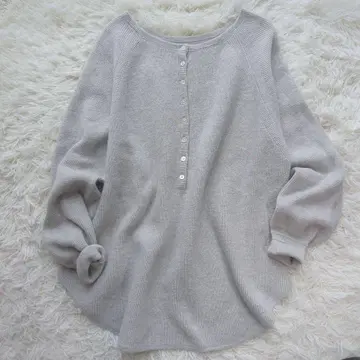 새상품급 FRAMeWORK 프레임워크 울 와플 헨리넥