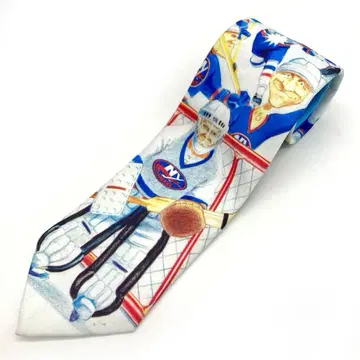 USA NHL NY 아이랜더스 넥타이 구제 의류 올 패턴 아이스하키