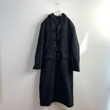 4231 signal post 롱 더플 코트 알파카 후드 있음 M