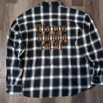 XLARGE 옴브레 체크 플란넬 셔츠 L