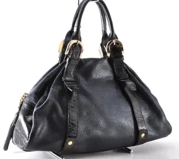 새상품급 WAKO 와코 핸드백 토트 가죽 블랙