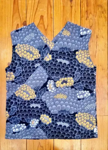 SOU SOU 지반, 꽃무늬 슬리브리스 셔츠 L 사이즈