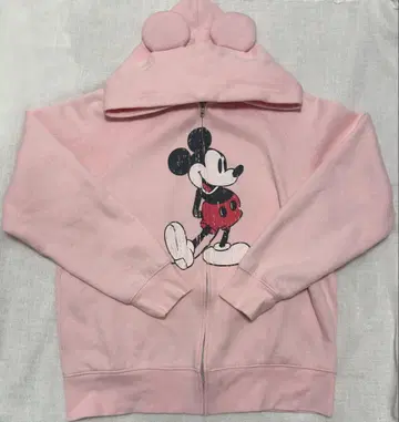 미키마우스 귀 달린 후드티 핑크 L 사이즈