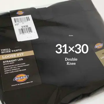 31 x 30 [ 새상품 미사용 ] 디키즈 더블니 85283 BLACK