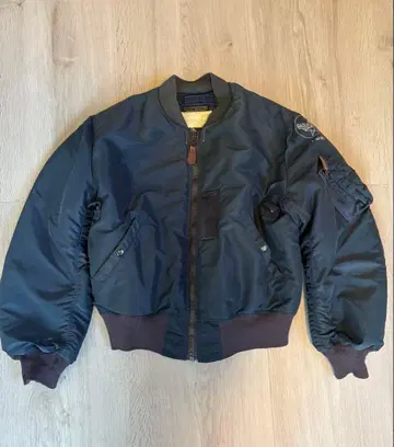 B-15C 플라이트 자켓 SCOVILL 지퍼 USAF 네이비