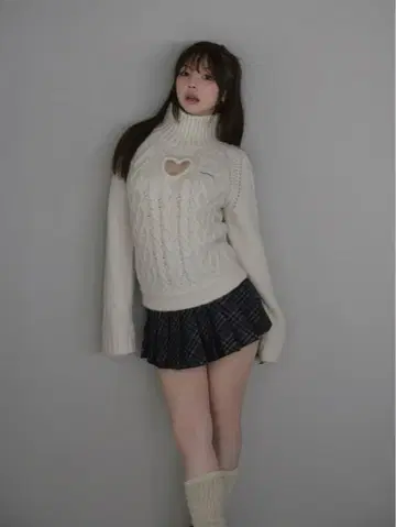 Mary heart knit tops AM1563