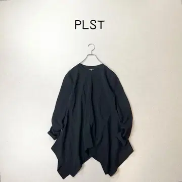 PLST 코튼 블렌드 불규칙 헴 스웨터 이번 시즌