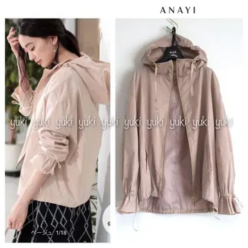 ANAYI 샴브레이 타프타 후드 자켓