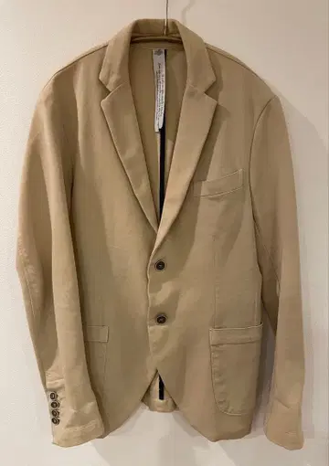 베이지 코튼 블레이저 싱글