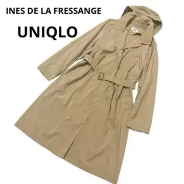 유니클로 UNIQLO INES 콜라보 트렌치코트 베이지 후드