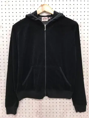 Y2K 구제 의류 JUICY COUTURE 딸기 프린트 벨로아 후드티