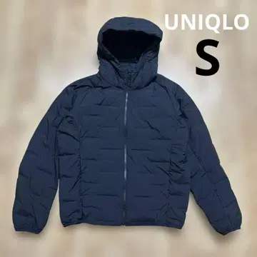 유니클로 UNIQLO 퍼프 테크 후드티 블랙 S