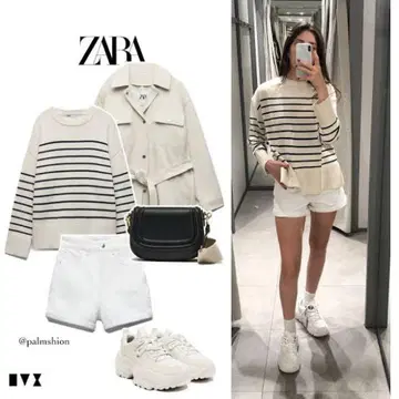 미사용 새상품 ZARA 보더 니트