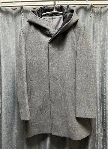 ABAHOUSE 그레이 후드 부착 체스터 코트