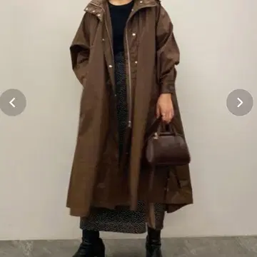 새상품급 에트레토쿄 코튼 롱 라이트 블루종 브라운 M