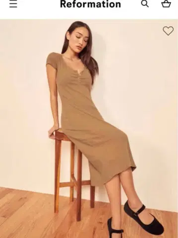 Reformation Jeans 캐주얼 미디 드레스