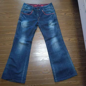 데님 와이드 레그 팬츠 일본제