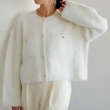 택 포함 새상품 ur's 유어즈 모헤어 라이크 w 포켓 가디건