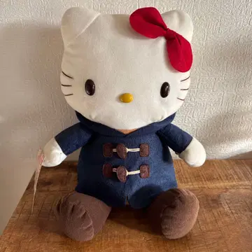 키티 봉제 인형 헤이세이 레트로 더플 코트